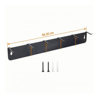 Powder-Coated Brush Hanger Rack with Six Hooks Rust-Resistant Detailing Brush Hanger Rustproof Wall-Mounted Organizer Heavy-Duty for Car Detailers