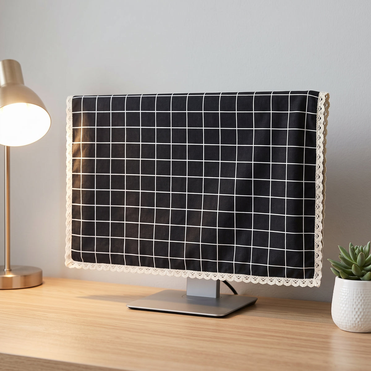 Fabric Desktop Computer Dust Cover for LCD Monitor, Keyboard, and PC Tower