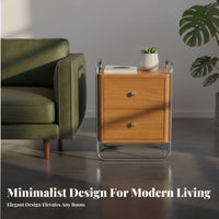 Bedside Cabinet with Magazine Holder centuryera Modern Nightstand for Students