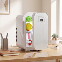 Compact Mini Fridge with Digital Display Portable Mini Fridge Small Beverage Cooler Freestanding for Commuters
