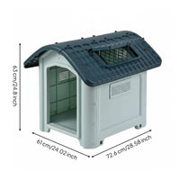 Plastic Dog House Easy to Clean Pet Furniture Sturdy for Rainy Weather