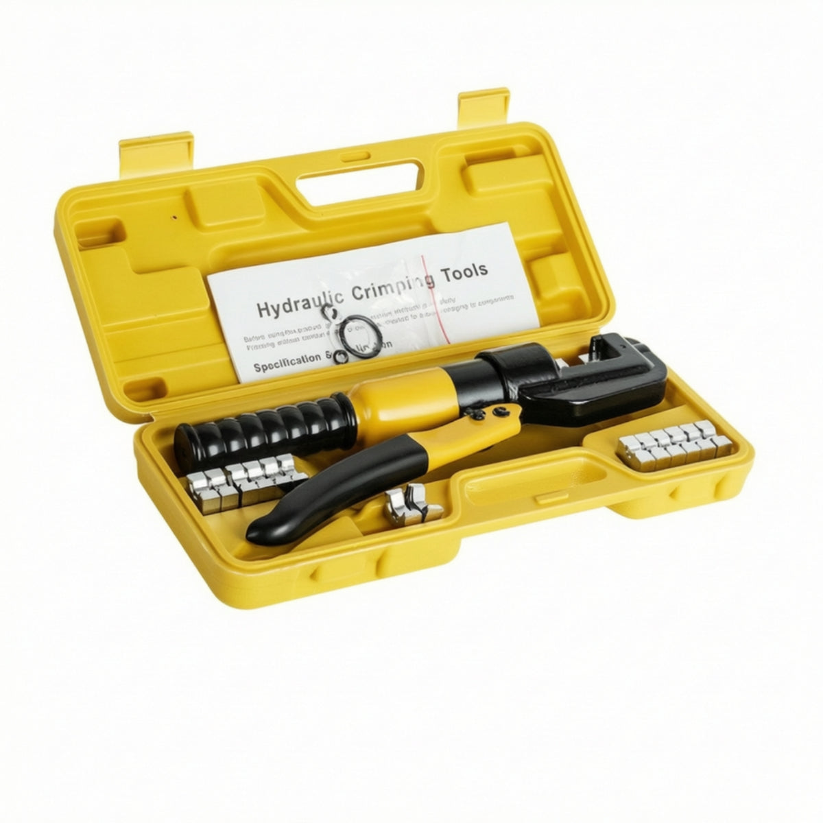 Hydraulic Crimping Tool with Dies Heavy-Duty   Easy-to-Operate Hydraulic Crimping Tool for Electricians, Electrical Work, Workshops
