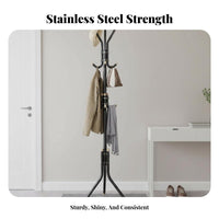 Freestanding Multihanger Rack Stable Base Garment Stand Easy Assembly for Renters