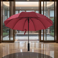 Water-Repellent Straight-Handle Umbrella Waterproof 10 Rib Umbrella Windproof Business for Professionals