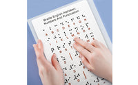 Braille Learning Board Rounded Corners Braille Practice Board Educational Tool Silver Beginner-Friendly