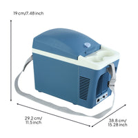 Portable Car Refrigerator Compact 12V Car Fridge Space Saving Mini Fridge with Carry Strap for Travelers, Students, Office