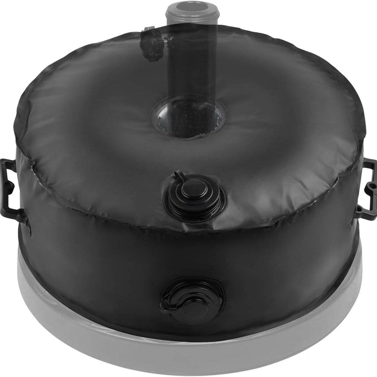 Round Umbrella Base Water Bag Holds Up to 50 lbs Outdoor Cantilever Water Weight with 2 Handles Thickened Portable