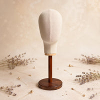 Hat and Hairpiece Display Stand Textile Covered Canvas Mannequin Head Easy To