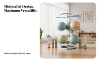 Detachable Exercise Ball Rack Long-Lasting Steel Construction Exercise Ball Stand Rust-Resistant Sturdy and Stable for Studio Owners