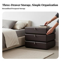 Rotating Single-Drawer Nightstand Minimalist design & aesthetic Bedside Table for Homeowners