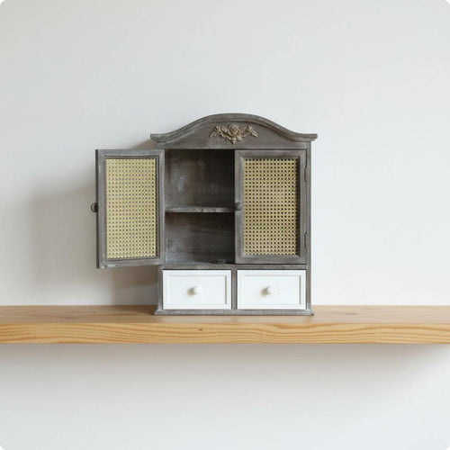 Rustic Display Cabinet Decorative Design Vintage Storage Cabinet Mid-Period Look Home Furniture for Entryway