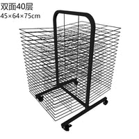 晾画架画纸收纳美术生画室用架8K A4 A3纸放置丝网多层画画展示架.