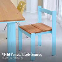 Colorful Blockdesign Chair Stackable Design Household Furniture With Backrest