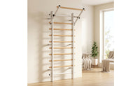 Sturdy Nordic Ladder with Pull-up Bar Space-Saving Wall Ladder with Pull-up Bar Versatile Stall Bars Compact for Home Gym