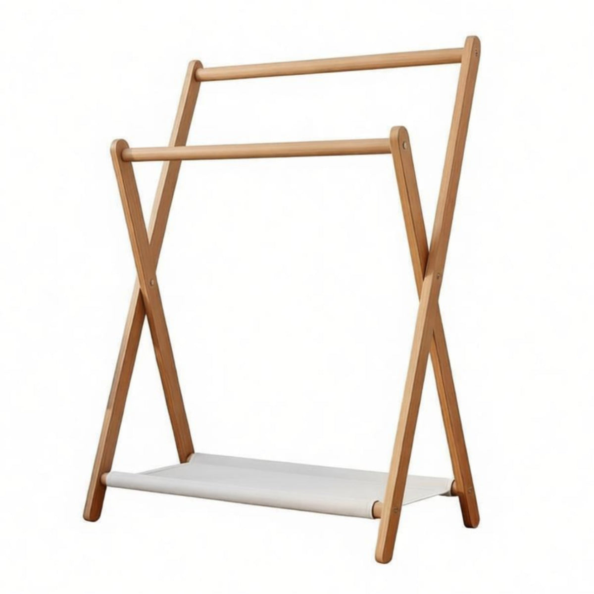 Twin-Leg Clothes Rack with Shelf Side hangers Clothing Organizer Large Capacity