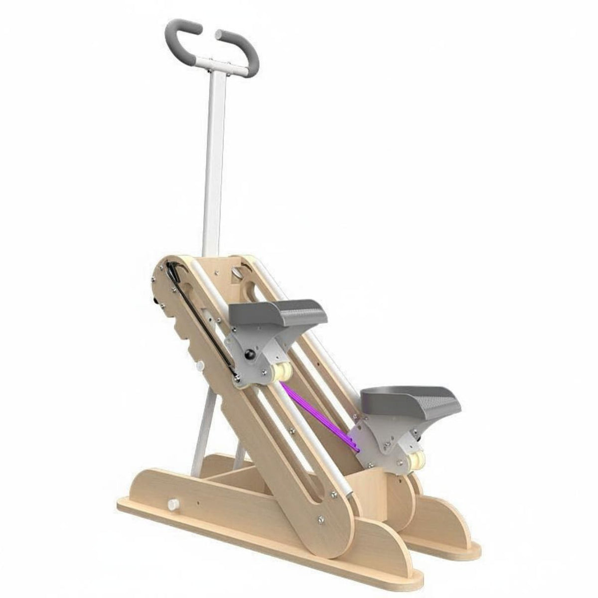 Wooden Stair Stepper Non-Slip Pedals Climbing Exercise Machine Adjustable Resistance Home Stair for Indoor