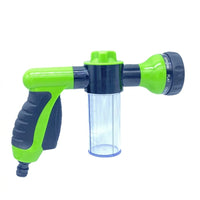 Garden Sprayer with Soap Dispenser for Car Cleaning, Versatile Hose Nozzle with 8 Spray Patterns for Car Wash, Includes 100ml Car Foam Bottle