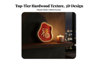3 Pieces Good Fortune Tabletop Decor Housewarming Gift Fu Character Sculpture Set Symbol of Prosperity Chinese New Year Decoration Set for Living Room