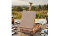 Tabletop Easel with Art and Storage Portable Drawing Kit Easel Space-Saving Storage Drawing Kit for Beginners, Kids, Desk