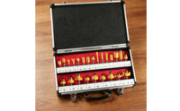 24 Pieces Router Set with Aluminum Case Tool Heavy Duty for Carpenters