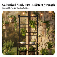Mobile Trellis Planter Multi-Tier Design Climbing Plant Climbing Rack Rustresistant High Load-Bearing for Corner Space