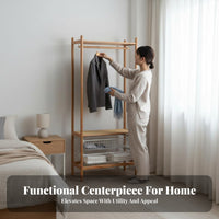Rolling Clothes Organizer complimentarystanding Garment Stand Easy Assembly for Retailers