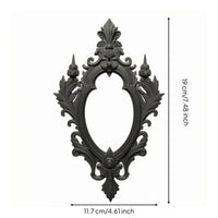 Medieval Picture Frame Scrollwork Image Holder Pointed Finials