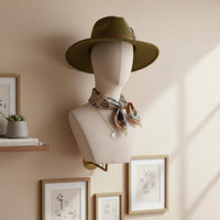 Wall-Mounted Mannequin Bust Gold Hook Half-Body Display Stand Lightweight