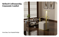 Oval &beverage-Serving Table with Handled Stools Minimalist Design Reception Furniture Sturdy Frame Heat Withstandant