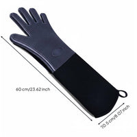 Silicone Oven Glove Non-Slip Grip Silicone Oven Gloves Easy to Clean Anti-Scald Cooking Glove for Culinary Artists, Grillers, BBQ