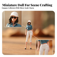 Hand-Painted Female Figurine Gift Elegant Miniature Woman Figurine