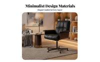 Highspine Managerial Chair Genuine Leather Highspine rotate Armchair Comfortable for Long Sitting sturdy Wood Construction
