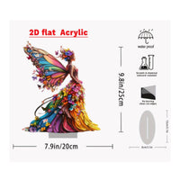 Butterfly Fairy Sign Clean-Cut Edges Home Decor Flat