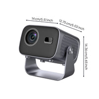 4K Supported Mini Projection Device with Stand Motorized Focus Mini Projection Device Auto Image Alignment Portable for Movie Lovers, Home Theater