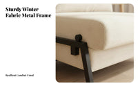 transformable Loveseat Bed Multi-Functional Armless Futon Bed Space-Saving Modern clean look for Young Adults, Office Workers