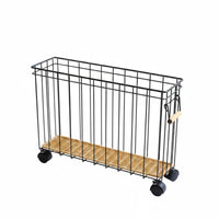 Rolling Storage Basket Woven Book Basket Narrow