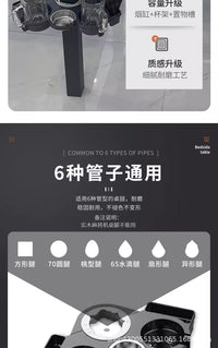 棋牌室专用麻将机茶几旋转烟灰缸麻将桌腿茶水架通用可移动小桌子