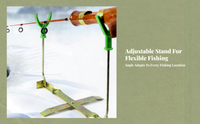 Ice Fishing Rod Holder, Foldable, Portable, Adjustable Stand