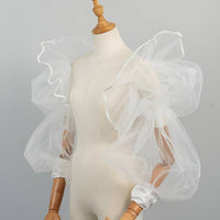 Translucent Tulle Sleeve Lightweight Mesh Arm Cuff Stretchy for Wedding