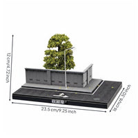 1:64 City Landscape Model Built-in LED Lights Miniature City Landscape Display