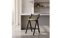 Folding Bar Chair Comfortable Stool with Backrest Portable for Kitchen