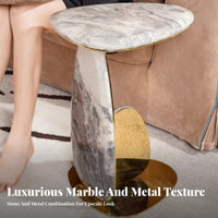 C-Shaped Sofa Table Minimalist Design Household Furniture Movable Slim fromline for Homeowners, Adults, Small Spaces, Bedroom