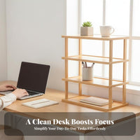 Multitier storage-spaceSaving Desk Organizer Sturdy Construction for Dorm Room