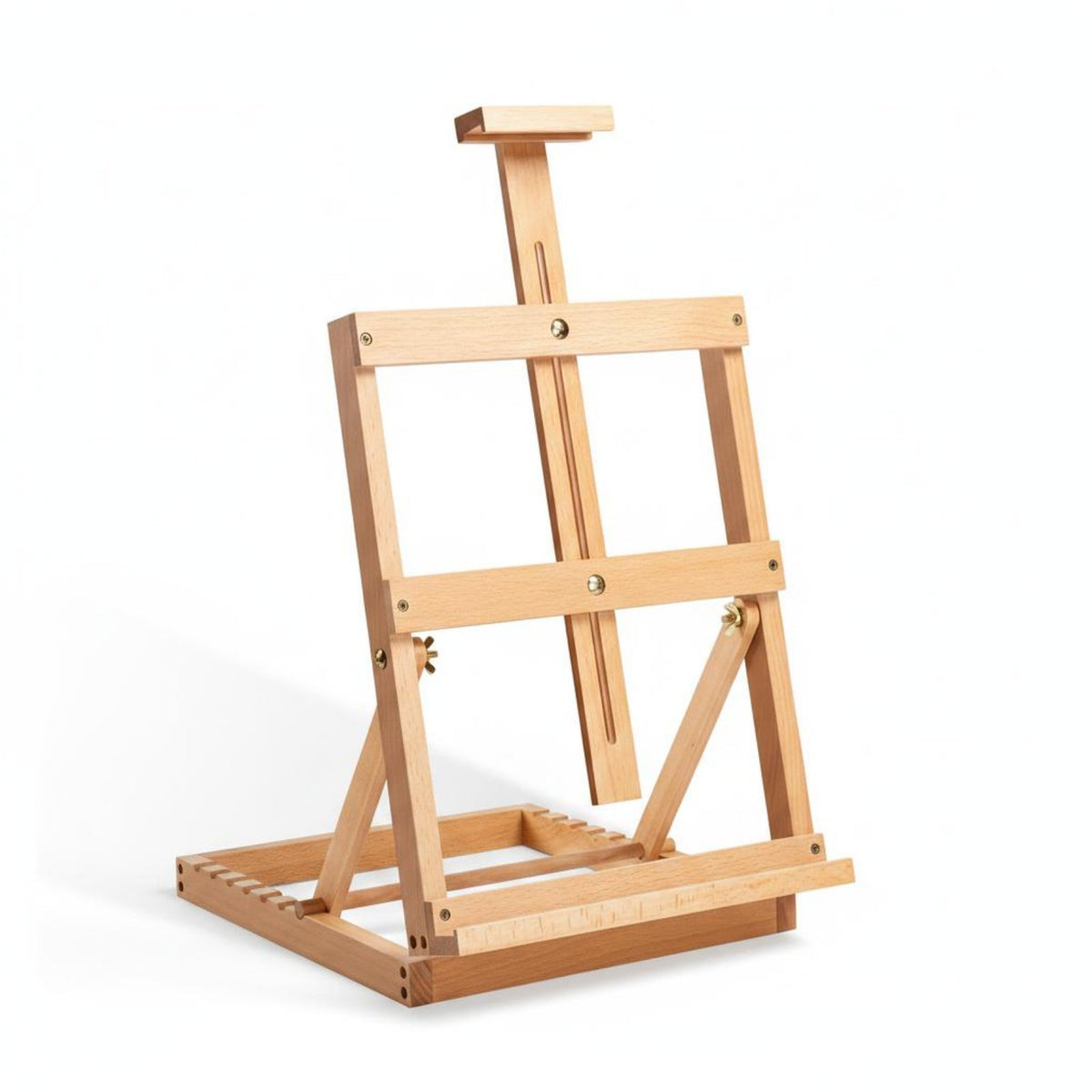 Large Work Surface Foldable Table Easel Beech Wood Desktop Sketching Easel Table Top Art Designed for Children, Beginners