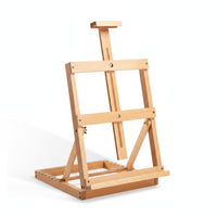 Large Work Surface Foldable Table Easel Beech Wood Desktop Sketching Easel Table Top Art Designed for Children, Beginners