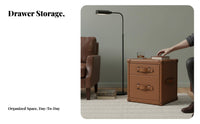 2-Drawer Bedside Cabinet space-saving Size 2-Drawer Nightstand sturdy Construction