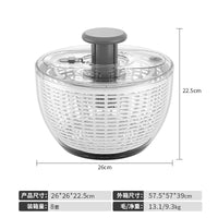 Multifunctional Manual Vegetable and Fruit Salad Spinner with Press, Plastic, 6L
