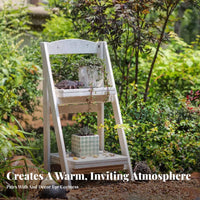 Multi-Level Plant Stand Sturdy Construction Tiered Shelf Space-Saving Design