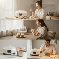 Countertop Electric Yogurt Maker Compact Yogurt Maker with Glass Jars Food-Grade Fermentation Machine with Stainless Steel Bowl Removable for Families, Beginners