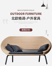 Outdoor Rattan Sofa Set with Coffee Table